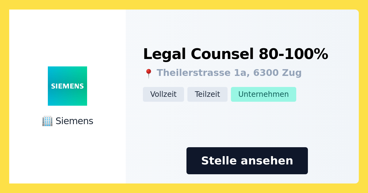 Legal Counsel 80100 bei Siemens